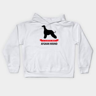 I Love My Afghan Hound Kids Hoodie